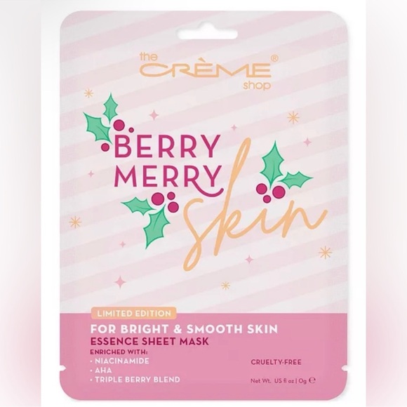 The Crème Shop Berry Merry Skin Sheet Mask Set, BOX OF 5 - Picture 2 of 3